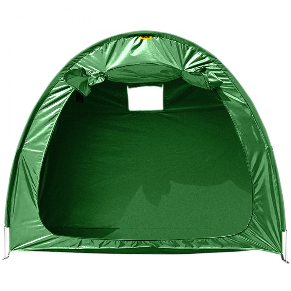 ODDTOOLS Bike Cover Storage Tent, 420D Oxford Fabric Portable for 4 Bikes, Outdoor Waterproof Anti-Dust Bicycle Storage Shed, Heavy Duty for Bikes, Lawn Mower, and Garden Tools, w/ Carry Bag, Green