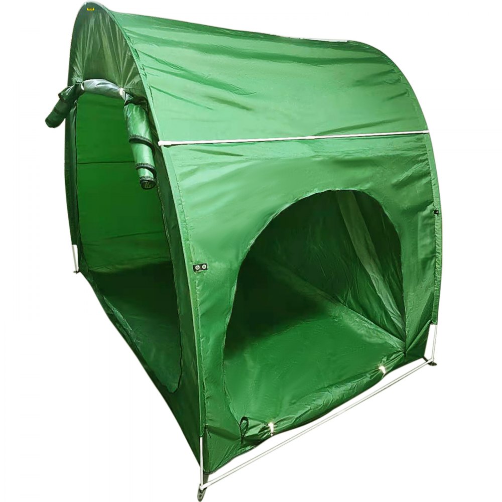 ODDTOOLS Bike Cover Storage Tent, 420D Oxford Fabric Portable for 4 Bikes, Outdoor Waterproof Anti-Dust Bicycle Storage Shed, Heavy Duty for Bikes, Lawn Mower, and Garden Tools, w/ Carry Bag, Green