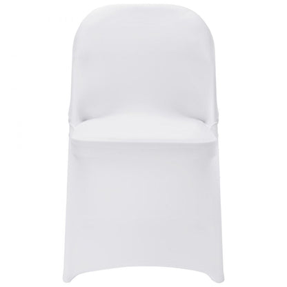 ODDTOOLS White Stretch Spandex Chair Covers - 30 PCS, Folding Kitchen Chairs Cover, Universal Washable Slipcovers Protector, Removable Chair Seat Covers, for Wedding Party Dining Room Banquet Event