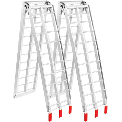 ODDTOOLS Aluminum Ramps, 1500 lbs Folding Loading Ramps for Pickup Trucks Bed, Trailers Ramp with Load Straps for Dirt Bike, UTV, ATV, Trucks, Lawn Mowers, Snowblower, Cargo Trailer, 89"L x 12"W, 2 Pcs