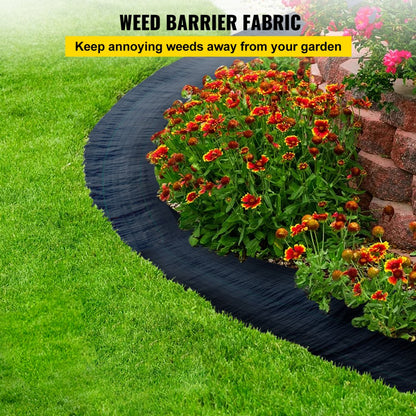 ODDTOOLS 6FTx300FT Premium Weed Barrier Fabric Heavy Duty 3.2OZ, Woven Weed Control Fabric, High Permeability Good for Flower Bed, Geotextile Fabric for Underlayment, Polyethylene Ground Cover